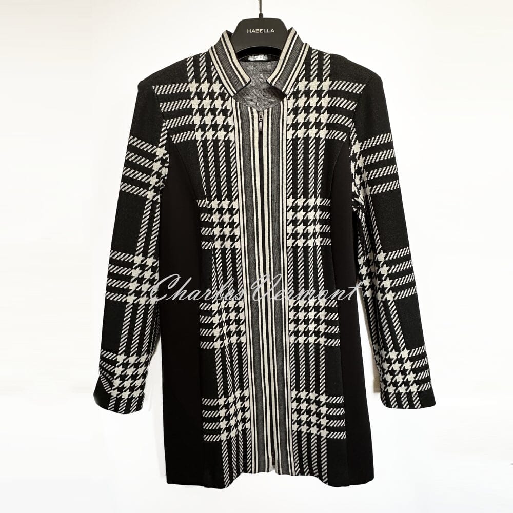 Habella Longline Houndstooth Jacket Style 57181 50057 90 Charles Vermont