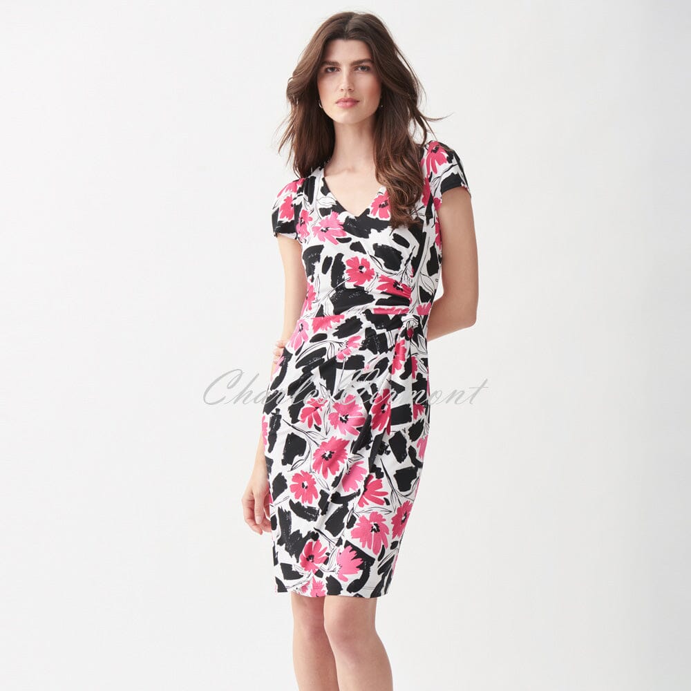 White house black market pink hot sale floral dress