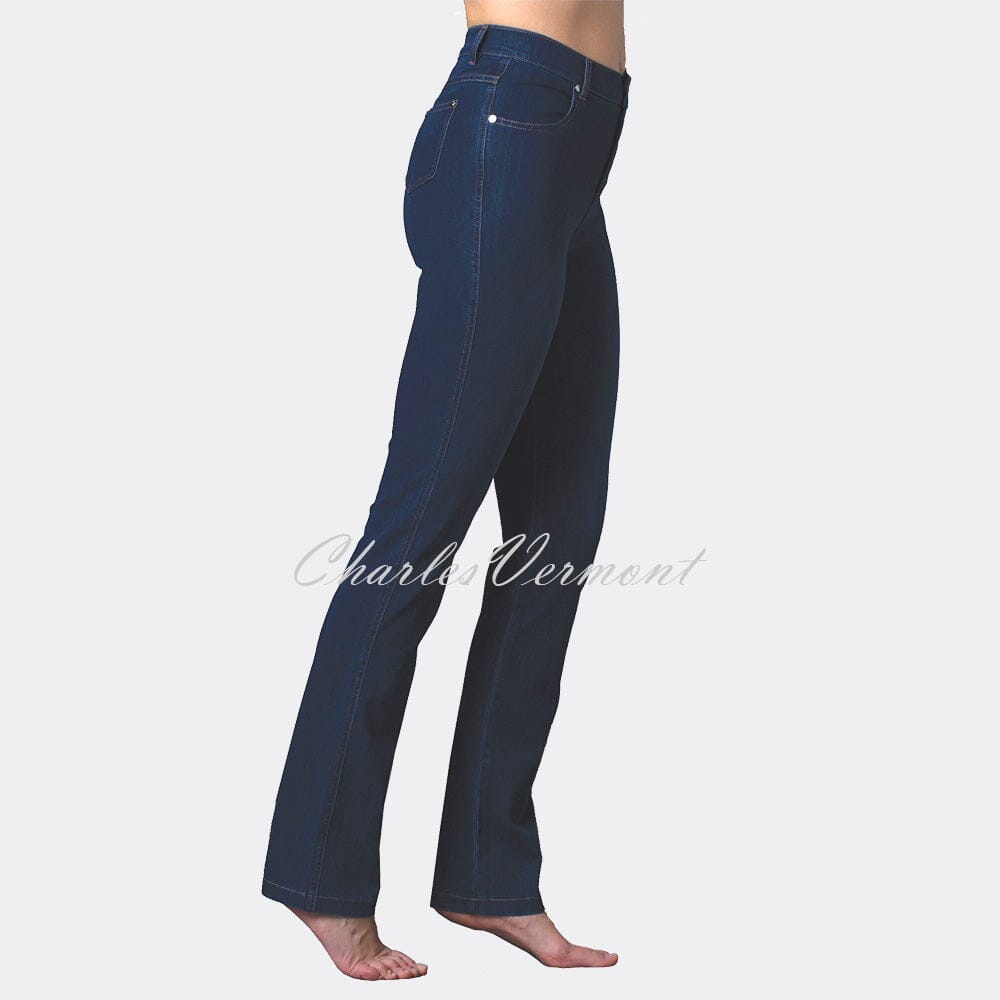 Marble Full Length Straight Leg Jean – Style 2408-183 (Dark Denim Blue)