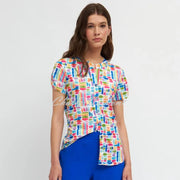 Tinta 'Saura' Geometric Print Blouse - Style 3799800