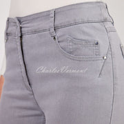 Robell Elena 09 - 7/8 Cropped Denim Jean 52533-5448-91 (Light Grey Denim)