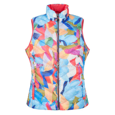 Frandsen Lightly Padded 2-In-1 Reversible Gilet - Style 225-588-6544 (Watermelon Pink / Multi)