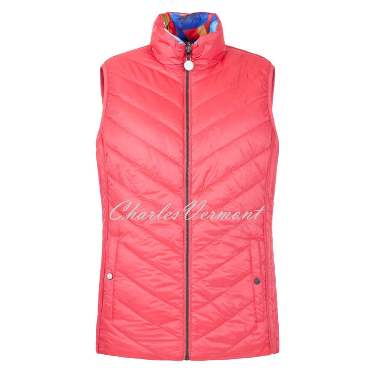 Frandsen Lightly Padded 2-In-1 Reversible Gilet - Style 225-588-6544 (Watermelon Pink / Multi)