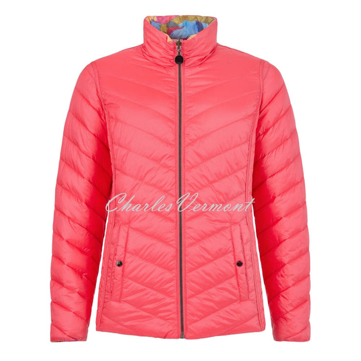 Frandsen Lightly Padded 2-In-1 Reversible Jacket - Style 226-588-6544 (Watermelon Pink / Multi)