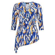 Tia Abstract Print Wrap Top - Style 73061-7944-67