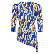 Tia Abstract Print Wrap Top - Style 73061-7944-67