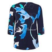 Tia Abstract Print Split Sleeve Top - Style 74564-7942-60