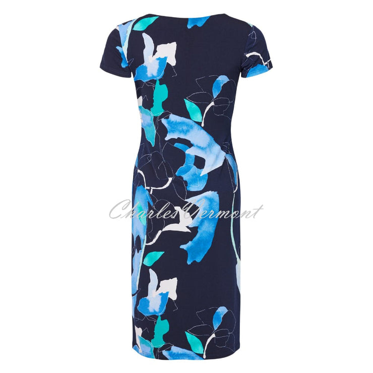 Tia Abstract Print Mock Wrap Dress - Style 78634-7942-60