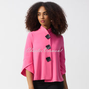 Joseph Ribkoff Trapeze Button Jacket - Style 193198 (Bubble Gum)