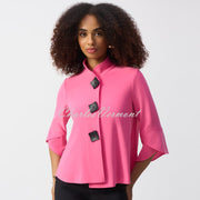 Joseph Ribkoff Trapeze Button Jacket - Style 193198 (Bubble Gum)