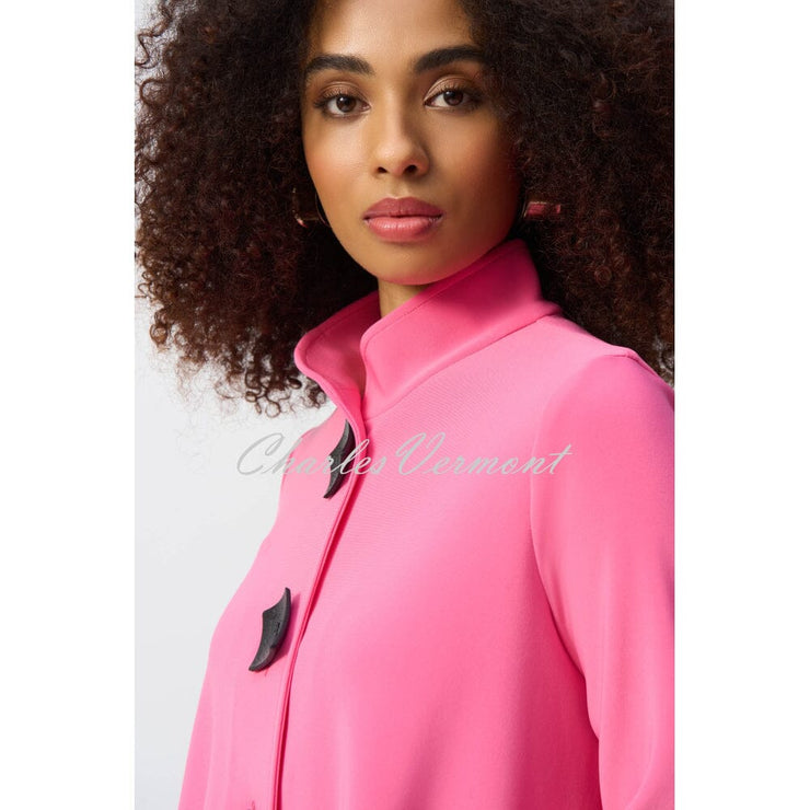 Joseph Ribkoff Trapeze Button Jacket - Style 193198 (Bubble Gum)