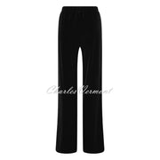 Tia Velvet Wide Leg Trouser - Style 71302-7395-90 (Black)