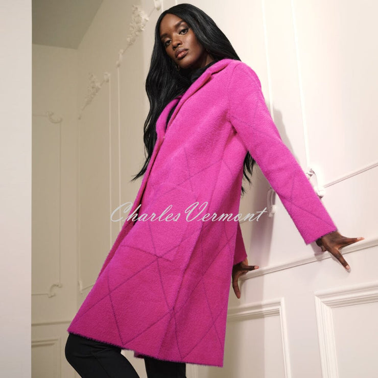 Longline hot sale pink coat