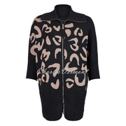 I'cona Animal Print Zip Cardigan - Style 67290-60200-90