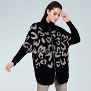 I'cona Animal Print Zip Cardigan - Style 67290-60200-90