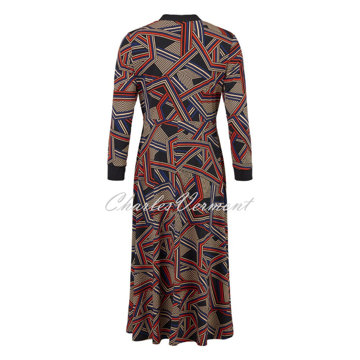 Tia Geometric Print V-Neck Dress - Style 78685-7827-37