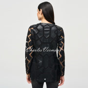 Joseph Ribkoff Geometric Patterned Jacket - Style 241905 (Black)