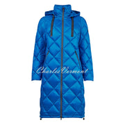 Normann Quilted Longline Coat - Style 8623-400-67 (Royal Blue)