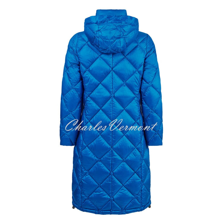 Normann Quilted Longline Coat - Style 8623-400-67 (Royal Blue)