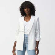 Joseph Ribkoff Jacquard Blazer Jacket - Style 242034 (White)