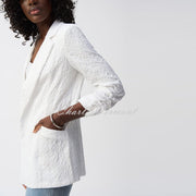 Joseph Ribkoff Jacquard Blazer Jacket - Style 242034 (White)