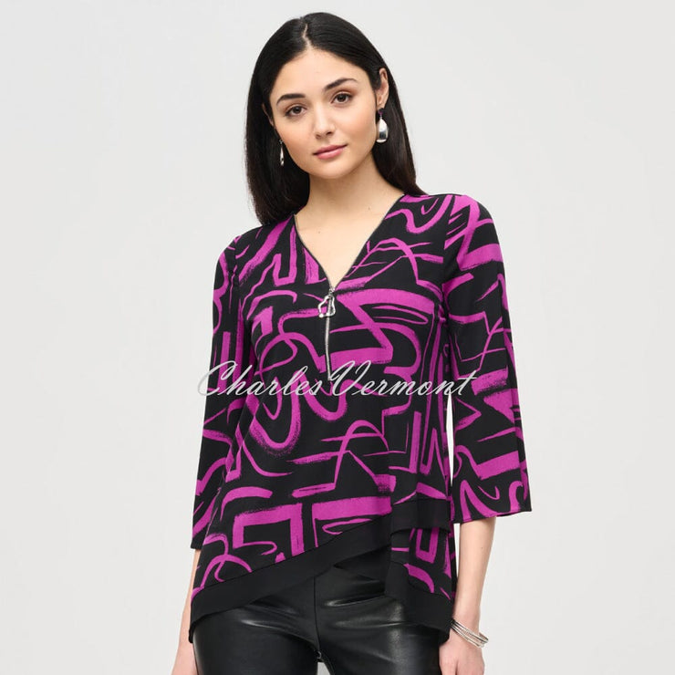 Joseph Ribkoff Abstract Print Top - Style 243059