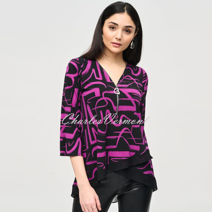 Joseph Ribkoff Abstract Print Top - Style 243059