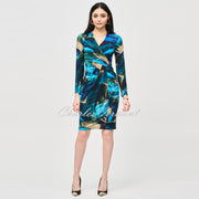 Joseph Ribkoff Abstract Print Wrap Dress - Style 243072