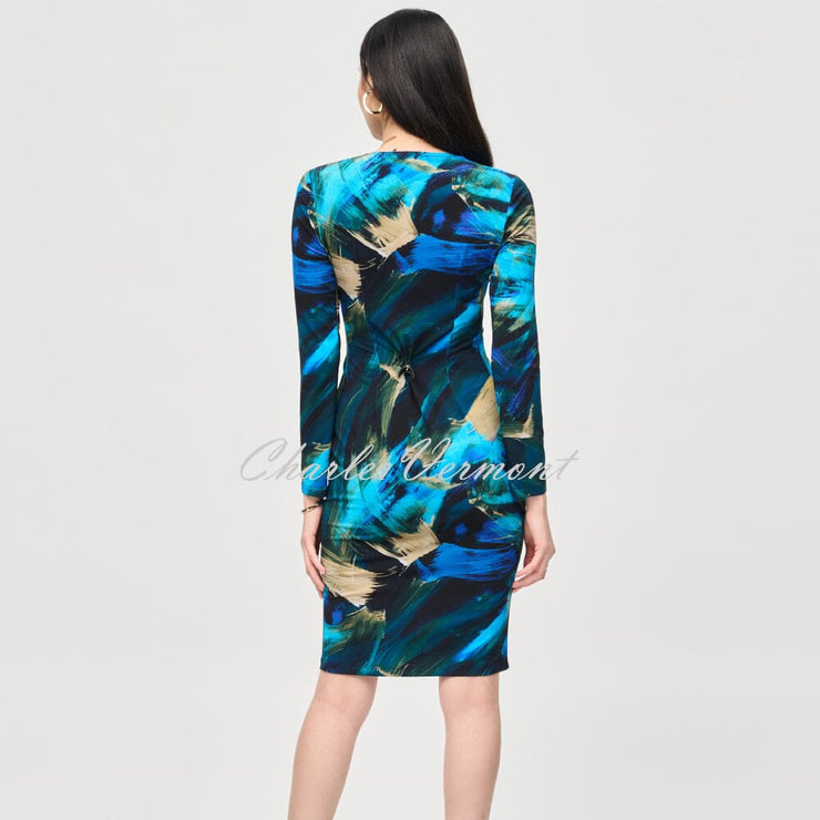 Joseph Ribkoff Abstract Print Wrap Dress - Style 243072