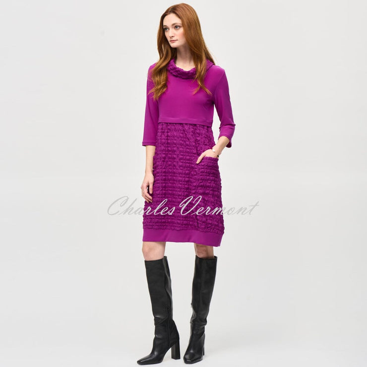 Joseph Ribkoff Bubble Jacquard Cocoon Dress - Style 243114 (Empress)