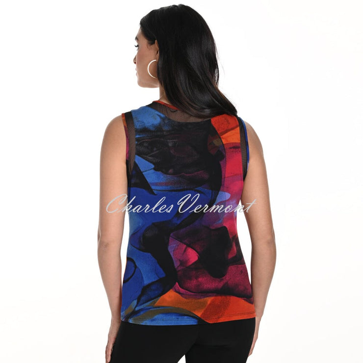 Frank Lyman Abstract Sunset Print Sleeveless Top - Style 243136