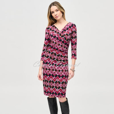 Joseph Ribkoff Geometric Print Wrap Dress - Style 243323