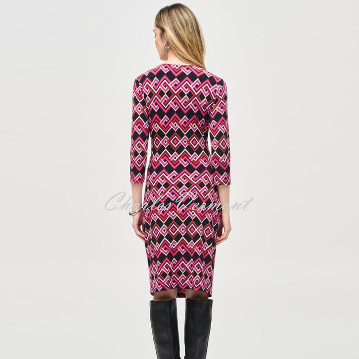 Joseph Ribkoff Geometric Print Wrap Dress - Style 243323