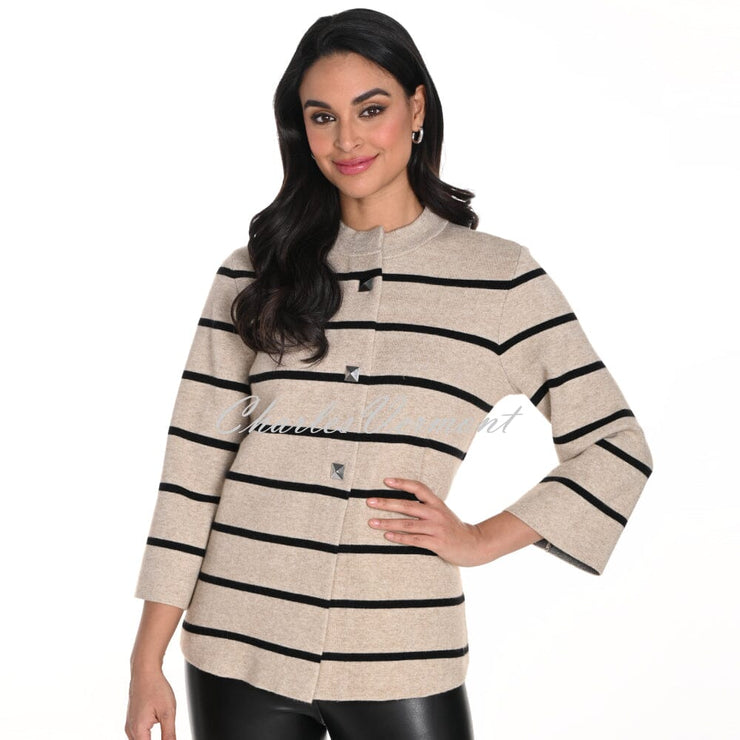 Frank Lyman Striped Knit Cardigan Jacket - Style 243417U