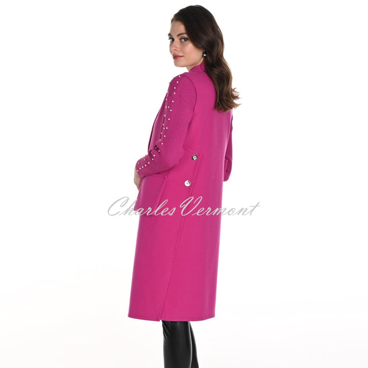 Frank Lyman Longline Waistcoat Jacket - Style 243616 (Fuchsia)