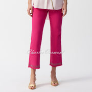 Joseph Ribkoff Cropped Jean With Diamante Frayed Hem - Style 243964 (Geranium)