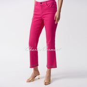 Joseph Ribkoff Cropped Jean With Diamante Frayed Hem - Style 243964 (Geranium)