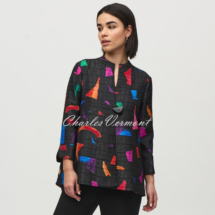 Joseph Ribkoff Abstract Print Jacquard Jacket - Style 244230