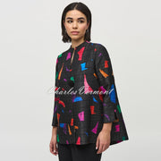 Joseph Ribkoff Abstract Print Jacquard Jacket - Style 244230