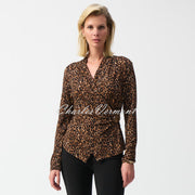 Joseph Ribkoff Animal Print Wrap Top - Style 244251