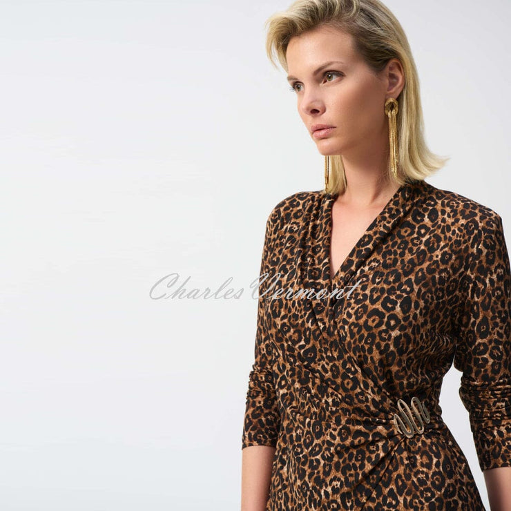 Joseph Ribkoff Animal Print Wrap Top - Style 244251