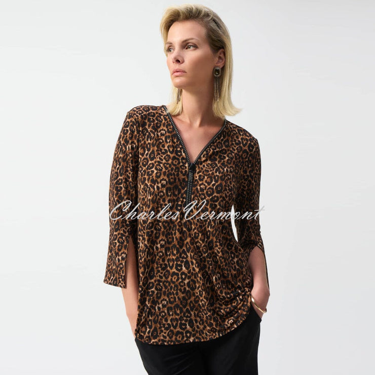 Joseph Ribkoff Animal Print Tunic Top - Style 244252