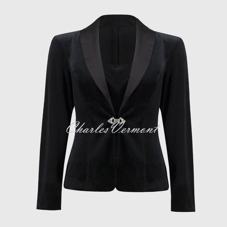 Joseph Ribkoff Velvet Blazer Jacket And Camisole Set - Style 244926