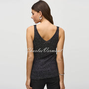 Joseph Ribkoff Metallic Knit Cover-up and Camisole Twin Set - Style 244933