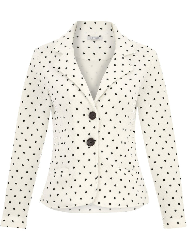 Dolcezza 'Breakfast at Tiffany' Polka Dot Blazer Jacket - Style 25101