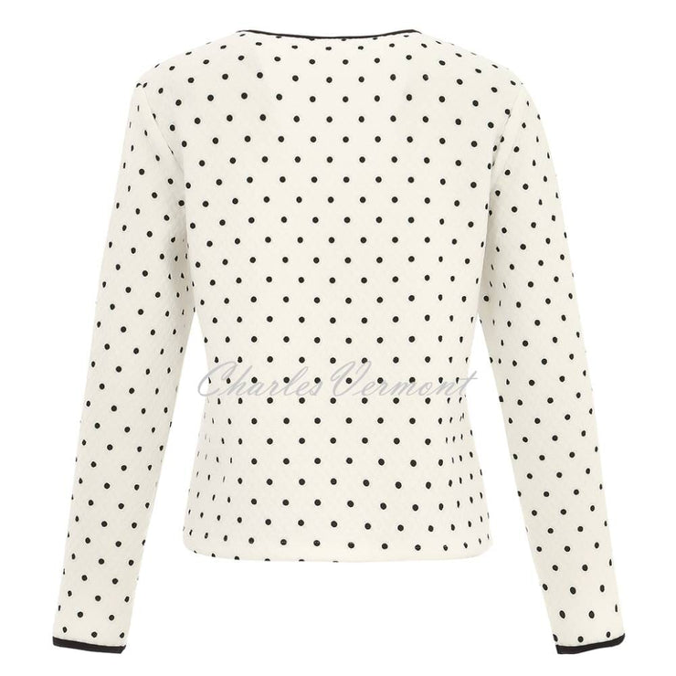 Dolcezza 'Breakfast at Tiffany' Polka Dot Button Jacket - Style 25102