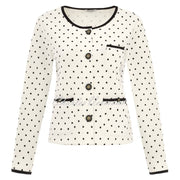 Dolcezza 'Breakfast at Tiffany' Polka Dot Button Jacket - Style 25102