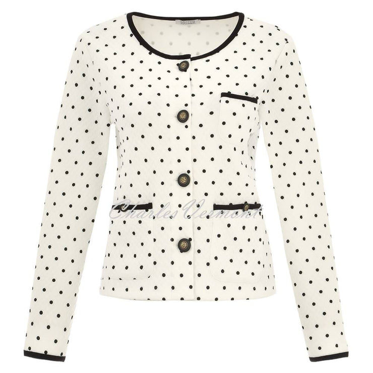 Dolcezza 'Breakfast at Tiffany' Polka Dot Button Jacket - Style 25102