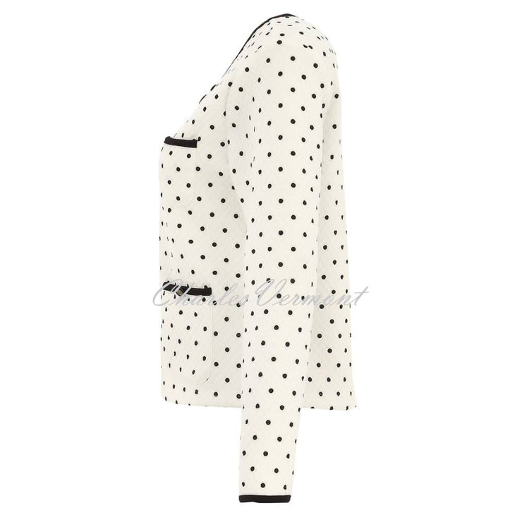 Dolcezza 'Breakfast at Tiffany' Polka Dot Button Jacket - Style 25102