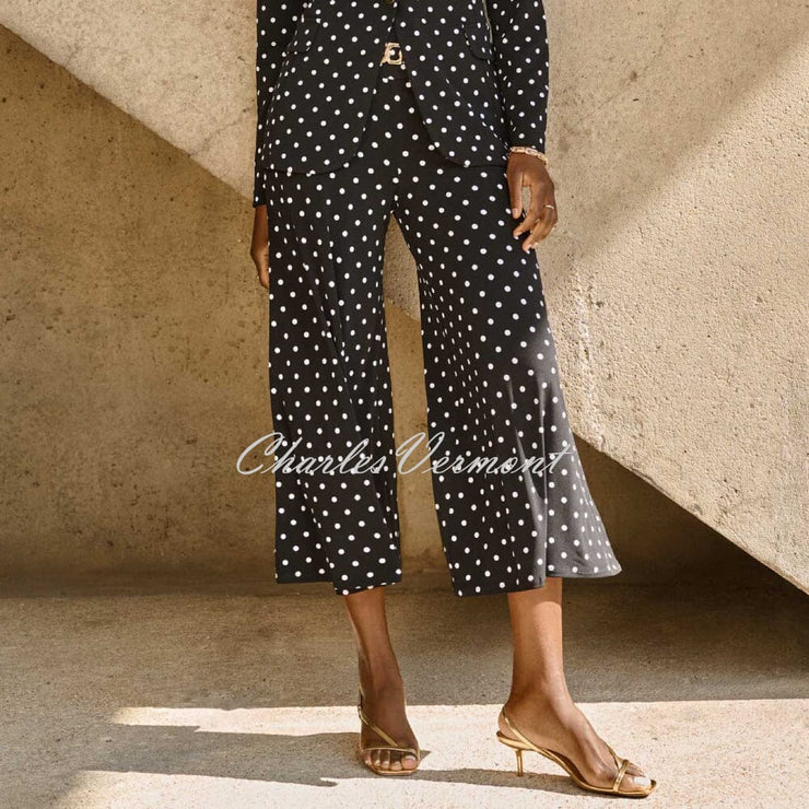 Joseph Ribkoff Polka Dot Culotte Trouser - Style 251040